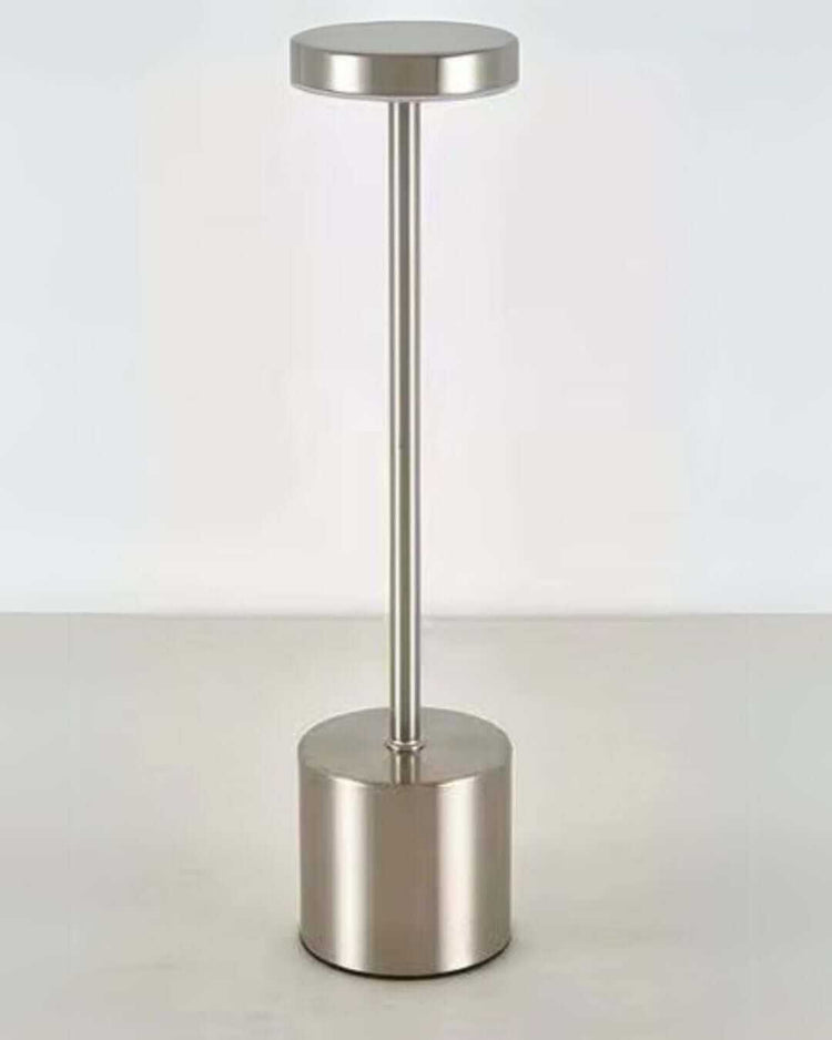 LumiHikari Scandinavian Lamp sleek metal design with touch-activated top switch and rechargeable battery