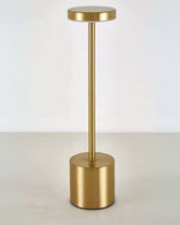 Minimalist gold LumiHikari Scandinavian Lamp with sleek metal body and modern design