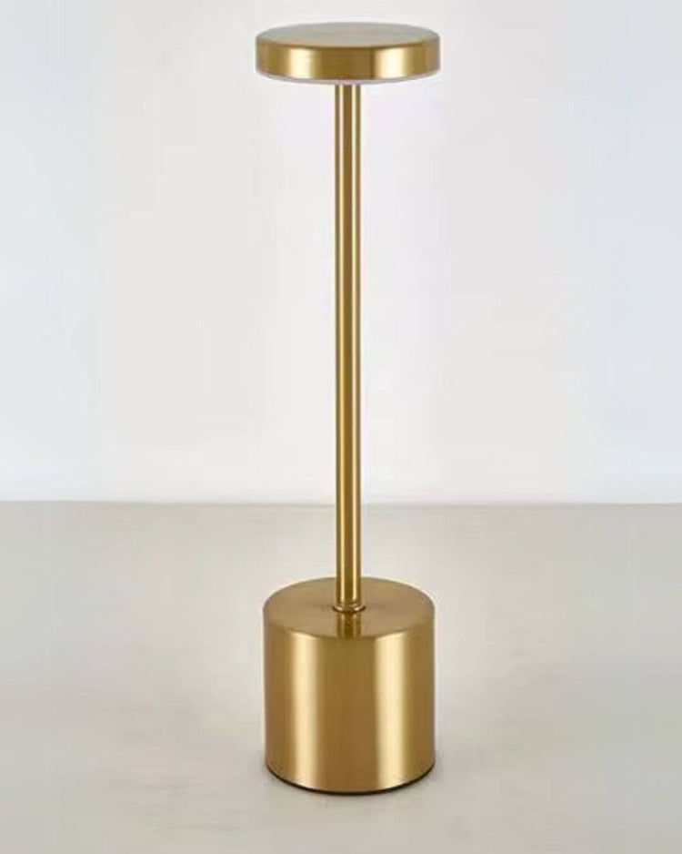 Minimalist gold LumiHikari Scandinavian Lamp with sleek metal body and modern design