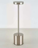 LumiHikari Scandinavian Lamp sleek metal design with touch-activated top switch and rechargeable battery